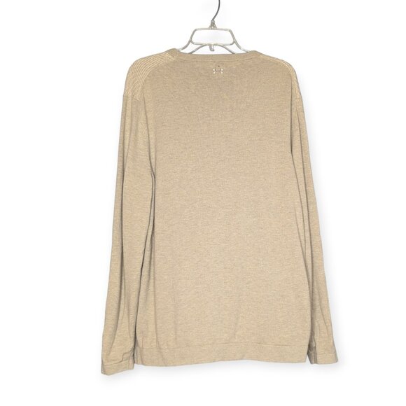 Under Armour Men's Threadborne Wool Blend Beige Crewneck Sweater Size XL - Picture 7 of 14
